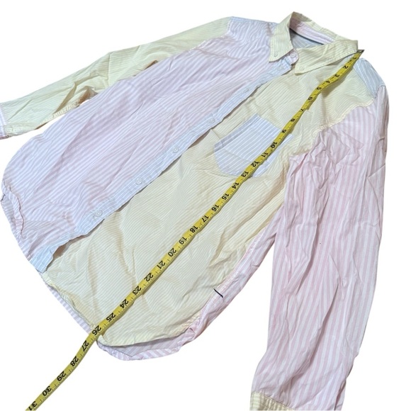 J.Crew Classic-Fit Cotton Poplin Shirt Cocktail Stripe Multicolor Size 12 Button - Picture 8 of 11